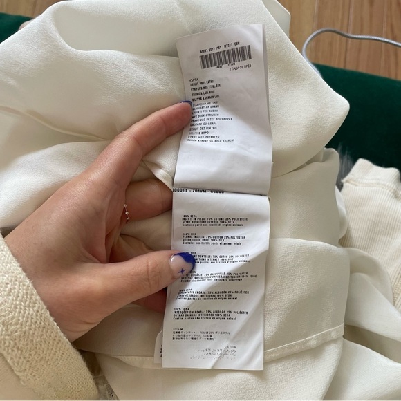 Miu Miu 2012 Collection Lace Ruffle Neck 3/4 Sleeve Ivory Silk Blouse IT 40/US 4 - Picture 12 of 13